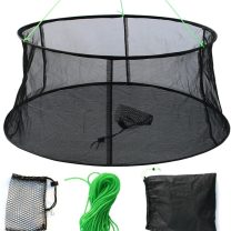 Drasry Fishing Net Trap for Bait Minnow Shrimp Crayfish Foldable Fish Crawdad Lobsters Cast Net Collapsible